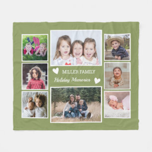 Erstellen Sie Ihre eigene 8-Familie Foto Collage G Fleecedecke