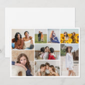 Erstellen Sie Ihre eigene 8 Foto Collage Grußkarte (Vorne/Hinten)