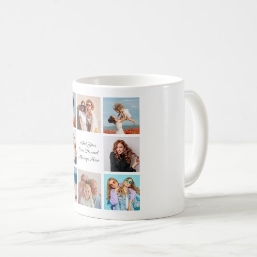 Erstellen Sie Ihre eigene 8-Foto-Collage Hinzufüge Kaffeetasse (VorderseiteRechts)