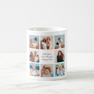 Erstellen Sie Ihre eigene 8-Foto-Collage Hinzufüge Kaffeetasse