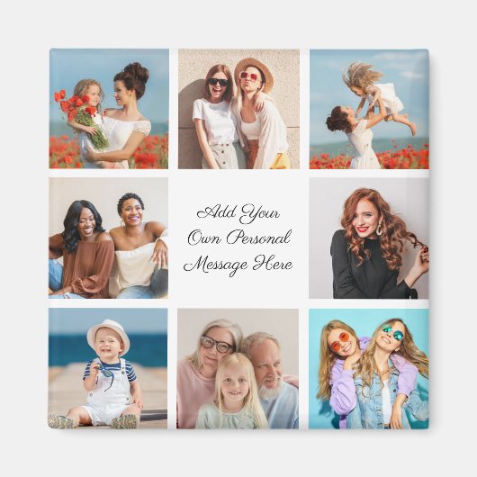 Erstellen Sie Ihre eigene 8-Foto-Collage Hinzufüge Magnet (Vorne)