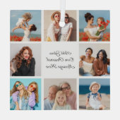 Erstellen Sie Ihre eigene 8-Foto-Collage Hinzufüge Ornament Aus Glas (Rückseite)