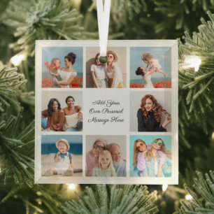 Erstellen Sie Ihre eigene 8-Foto-Collage Hinzufüge Ornament Aus Glas