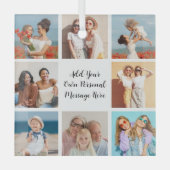 Erstellen Sie Ihre eigene 8-Foto-Collage Hinzufüge Ornament Aus Glas (Vorderseite)