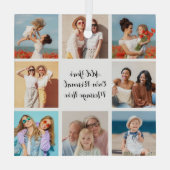 Erstellen Sie Ihre eigene 8-Foto-Collage Hinzufüge Ornament Aus Glas (Rückseite)