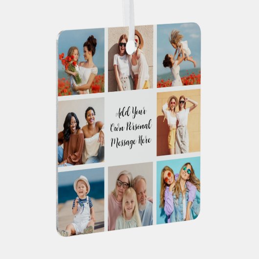 Erstellen Sie Ihre eigene 8-Foto-Collage Hinzufüge Ornament Aus Metall (Vorderseite Rechts)