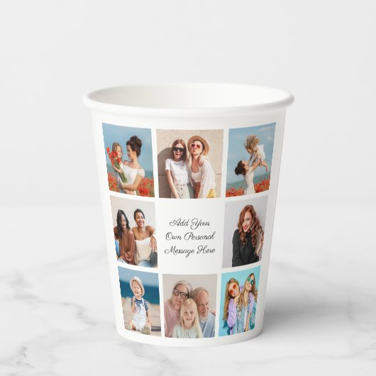 Erstellen Sie Ihre eigene 8-Foto-Collage Hinzufüge Pappbecher (Rückseite)