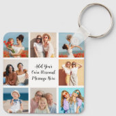 Erstellen Sie Ihre eigene 8-Foto-Collage Hinzufüge Schlüsselanhänger (Rückseite)