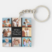 Erstellen Sie Ihre eigene 8-Foto-Collage Hinzufüge Schlüsselanhänger (Rückseite)