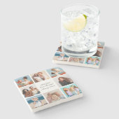 Erstellen Sie Ihre eigene 8-Foto-Collage Hinzufüge Steinuntersetzer (Seitenansicht)