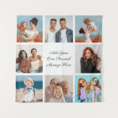 Erstellen Sie Ihre eigene 8-Foto-Collage Hinzufüge Wandteppich (Vorderseite)