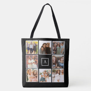 Erstellen Sie Ihre eigene 8-Foto-Collage Monochrom Tasche