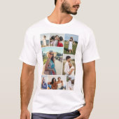 Erstellen Sie Ihre eigene 8-Foto Collage Unisex T-Shirt (Vorderseite)
