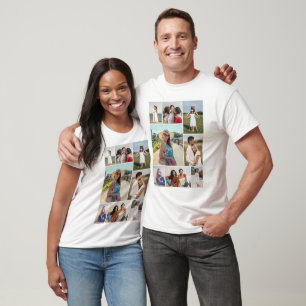 Erstellen Sie Ihre eigene 8-Foto Collage Unisex T-Shirt