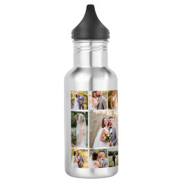 Erstellen Sie Ihre eigene 8-Foto-Hochzeitskollekti Edelstahlflasche