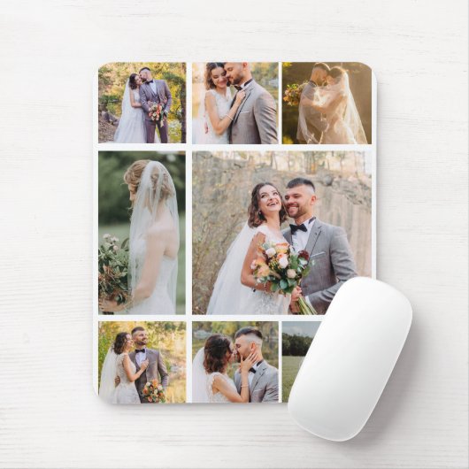 Erstellen Sie Ihre eigene 8-Foto-Hochzeitskollekti Mousepad (Mit Mouse)