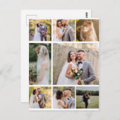Erstellen Sie Ihre eigene 8-Foto-Hochzeitskollekti Postkarte (Vorne/Hinten)