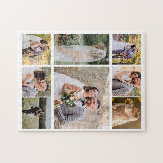 Erstellen Sie Ihre eigene 8-Foto-Hochzeitskollekti Puzzle (Horizontal)