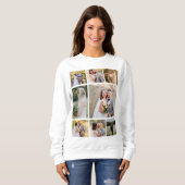 Erstellen Sie Ihre eigene 8-Foto-Hochzeitskollekti Sweatshirt (Vorne ganz)