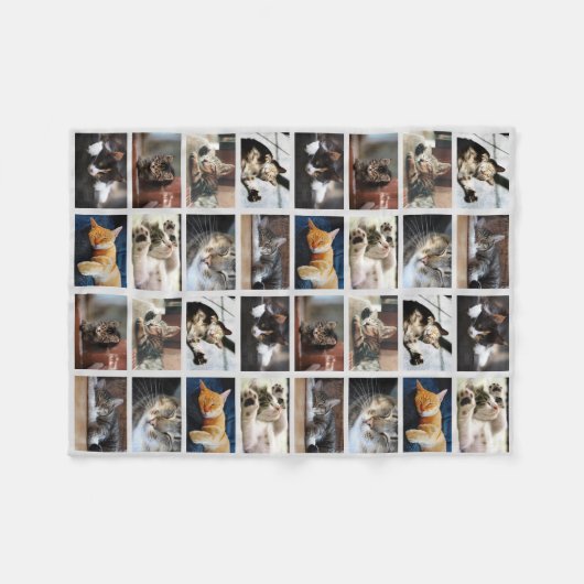 Erstellen Sie Ihre eigene 8 FotoCollage auf Grau Fleecedecke (Vorderseite (Horizontal))