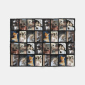 Erstellen Sie Ihre eigene 8 FotoCollage auf schwar Fleecedecke (Vorderseite (Horizontal))