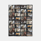Erstellen Sie Ihre eigene 8 FotoCollage auf schwar Fleecedecke (Vorderseite)