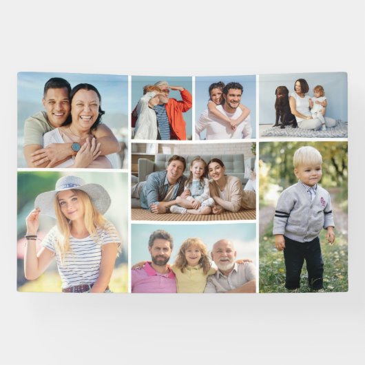 Erstellen Sie Ihre eigene 8 FotoCollage Banner (Horizontal)