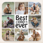 Erstellen Sie Ihre eigene 8-FotoCollage Bester Vat Rechteckiger Pappuntersetzer (Vorderseite)