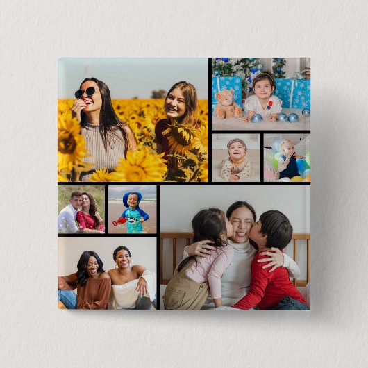 Erstellen Sie Ihre eigene 8 FotoCollage Button (Vorderseite)