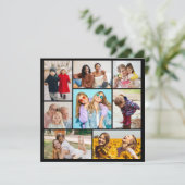 Erstellen Sie Ihre eigene 8 FotoCollage Einladung (Stehend Vorderseite)