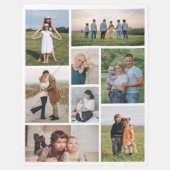 Erstellen Sie Ihre eigene 8 FotoCollage Fleecedecke (Vorderseite)