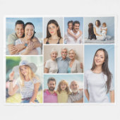 Erstellen Sie Ihre eigene 8 FotoCollage Fleecedecke (Vorderseite (Horizontal))