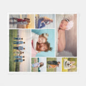 Erstellen Sie Ihre eigene 8 FotoCollage Fleecedecke (Vorderseite (Horizontal))