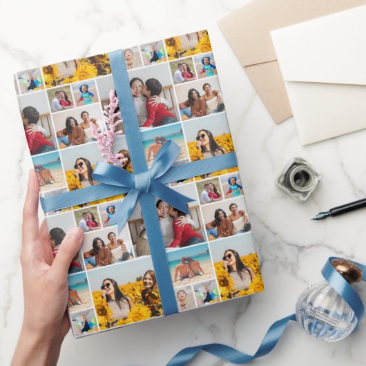 Erstellen Sie Ihre eigene 8 FotoCollage Geschenkpapier (Schenken)