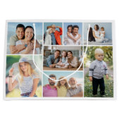 Erstellen Sie Ihre eigene 8 FotoCollage Große Geschenktüte (Vorderseite)