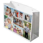 Erstellen Sie Ihre eigene 8 FotoCollage Große Geschenktüte (Rückseite Schrägansicht)