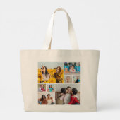 Erstellen Sie Ihre eigene 8 FotoCollage Jumbo Stoffbeutel (Rückseite)