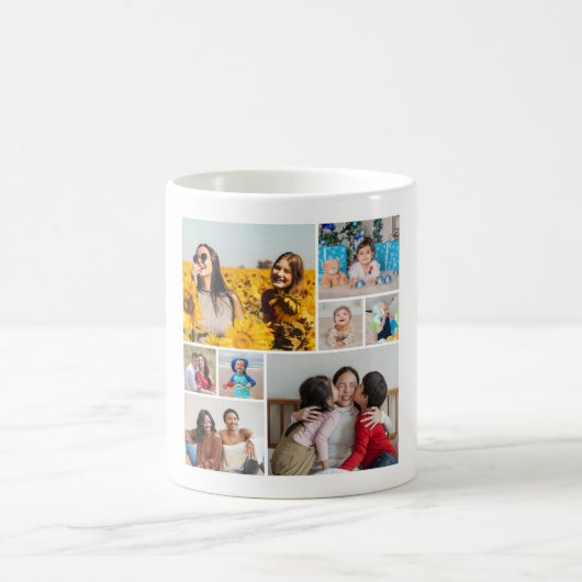 Erstellen Sie Ihre eigene 8 FotoCollage Kaffeetasse (Mittel)