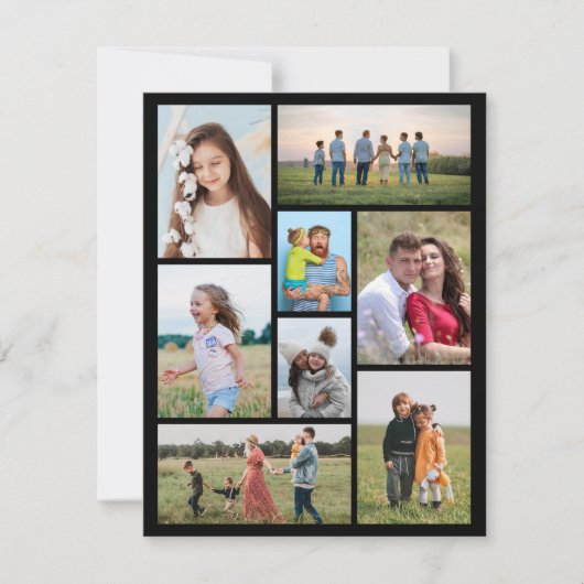 Erstellen Sie Ihre eigene 8 FotoCollage Karte (Vorderseite)