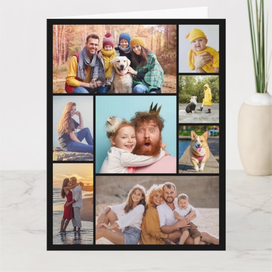 Erstellen Sie Ihre eigene 8 FotoCollage Karte (Vorderseite)