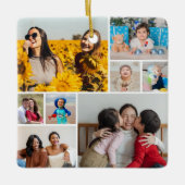 Erstellen Sie Ihre eigene 8 FotoCollage Keramikornament (Vorderseite)