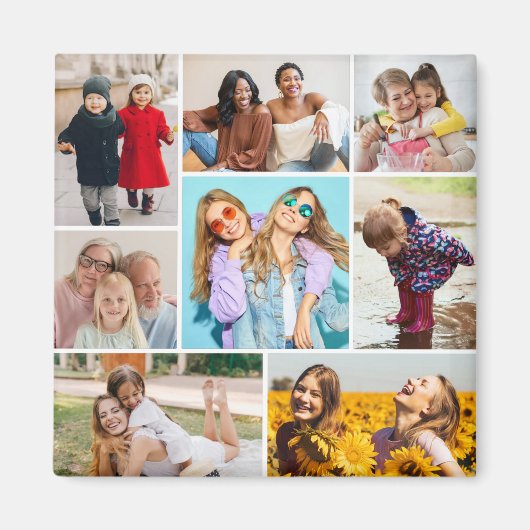 Erstellen Sie Ihre eigene 8 FotoCollage Magnet (Vorne)