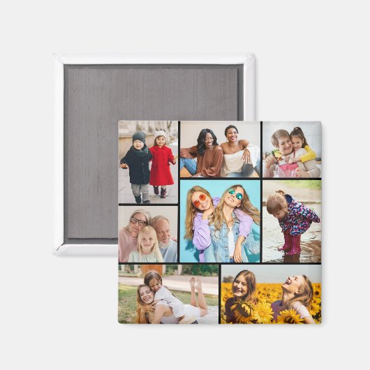 Erstellen Sie Ihre eigene 8 FotoCollage Magnet (Vorderseite/Rückseite)