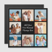 Erstellen Sie Ihre eigene 8 Fotocollage Magnetkart Magnetkarte (Vorne/Hinten)