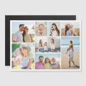 Erstellen Sie Ihre eigene 8 Fotocollage Magnetkart Magnetkarte (Vorne/Hinten)