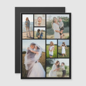 Erstellen Sie Ihre eigene 8 Fotocollage Magnetkart Magnetkarte (Vorne/Hinten)