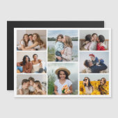Erstellen Sie Ihre eigene 8 Fotocollage Magnetkart Magnetkarte (Vorne/Hinten)