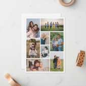 Erstellen Sie Ihre eigene 8 FotoCollage Mitteilungskarte (Vorderseite/Rückseite Beispiel)