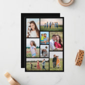 Erstellen Sie Ihre eigene 8 FotoCollage Mitteilungskarte (Vorderseite/Rückseite Beispiel)