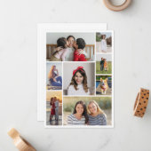 Erstellen Sie Ihre eigene 8 FotoCollage Mitteilungskarte (Vorderseite/Rückseite Beispiel)